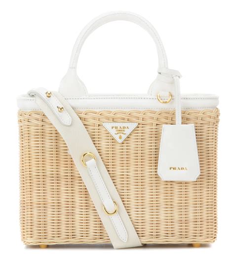 prada beech bag|prada wicker tote bag.